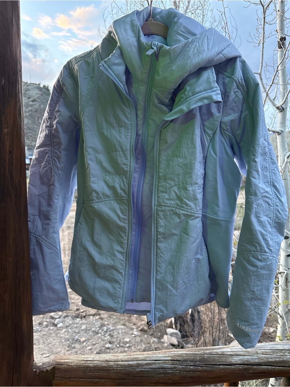 lululemon  Light Blue Hooded Ski Jacket